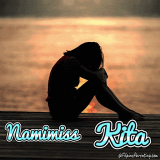 7 Heartfelt Ways to Say ‘I Miss You’ in Tagalog (Namimiss Kita) I Miss You in Tagalog – silhouette of a lonely person sitting by the water at sunset with the words “Namimiss Kita” displayed on the image