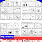 Free Tagalog Vowel Worksheets for Kindergarten: Circle Mga Patinig