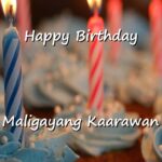 50 Happy Birthday in Tagalog Words, Greetings, and Examples (Maligayang Kaarawan & Kapanganakan) Maligayang kaarawan happy birthday in Tagalog image featuring cupcakes with candles and blue icing.