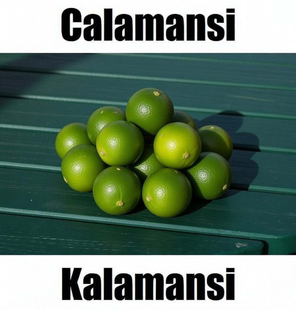 5 Powerful Facts About Calamansi in Tagalog: Meaning, Uses, Health Benefits, and Example Sentences Calamansi in Tagalog is ‘kalamansi.’ This simple fruit‑vocabulary image helps learners recognize kalamansi and other Filipino fruit names for easy Tagalog learning.