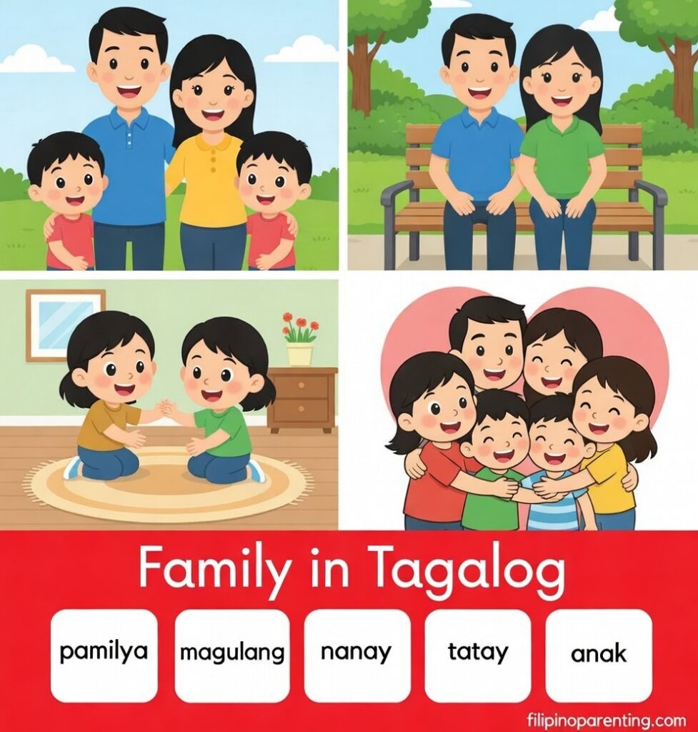 20+ Family in Tagalog: Meaning, Vocabulary, Sentences, and Inspiring Quotes A complete beginner‑friendly guide to Family in Tagalog, featuring 20 common Filipino family terms with sample sentences for fast and natural learning.