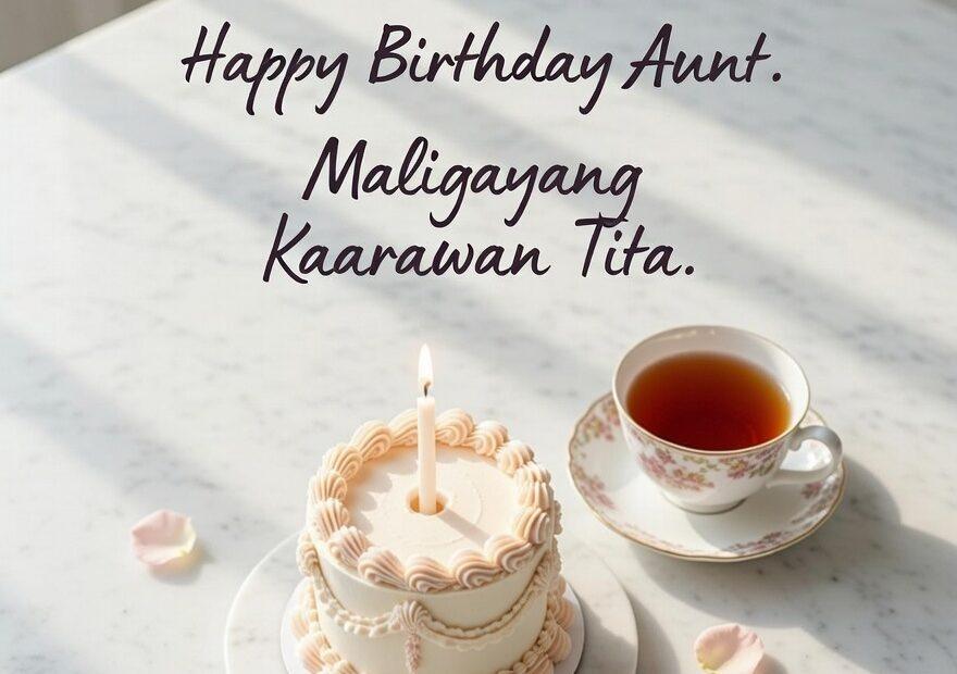 Celebrate your Tita’s special day with this elegant "Maligayang Kaarawan Tita" birthday poster. Featuring a beautiful floral cake against a soft rainbow iridescent background, this design honors the aunt who is a "true friend and second mother." Perfect for Filipino family celebrations and showing appreciation for the special women in our lives. #FilipinoParenting #TitaBirthday #MaligayangKaarawan