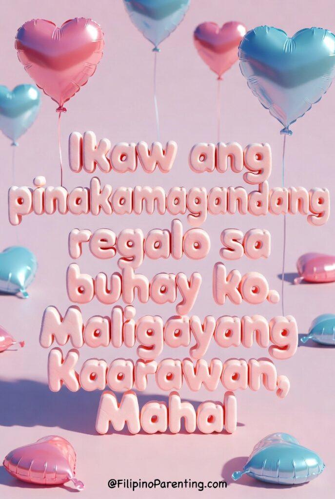 50 Happy Birthday in Tagalog: Words, Greetings, and Examples (Maligayang Kaarawan & Kapanganakan Celebrate your "Happy Birthday Love / Maligayang Kaarawan Mahal Ko" with our romantic poster. A beautiful tribute to your special person. View it here now!