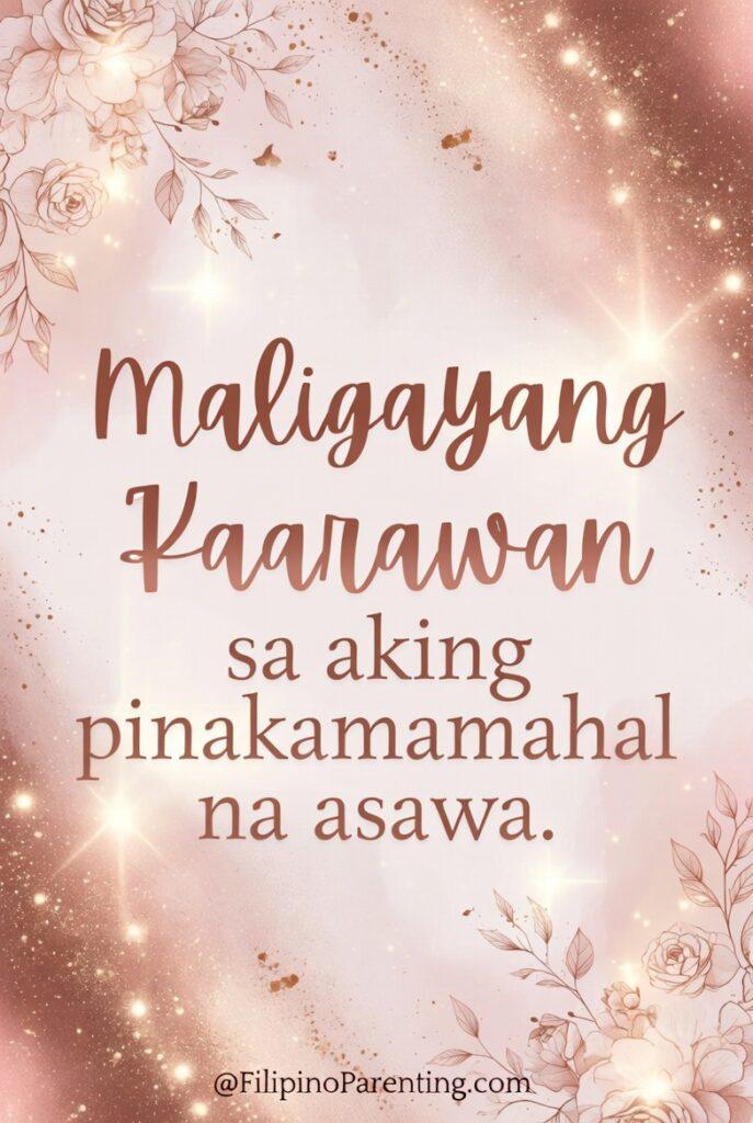Maligayang Kaarawan Asawang Babae: 25 Heartfelt Birthday Messages, Prayers, and Quotes Find stunning Happy Birthday Wife / Maligayang Kaarawan Mahal Kong Asawang Babae posters. Perfect romantic vertical greetings to make her feel special.