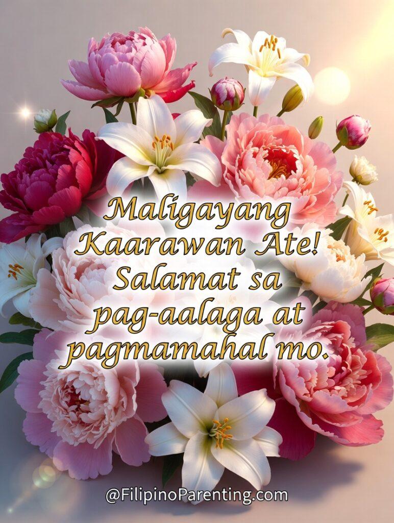 Maligayang Kaarawan Ate: 25 Heartfelt Birthday Messages, Prayers, and Quotes Celebrate your Ate's special day with our "Happy Birthday Sister o Maligayang Kaarawan Ate" poster. A perfect blend of Filipino heart and modern design for the best sister ever.