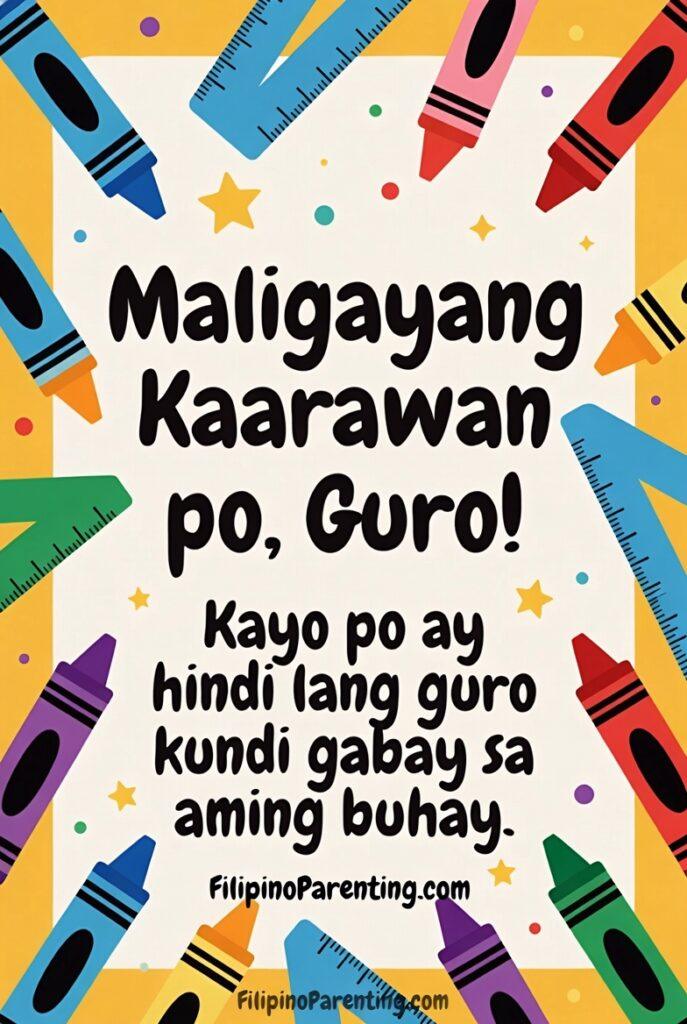 Maligayang Kaarawan Guro: 25 Heartfelt Birthday Messages, Wishes, and Quotes Find the perfect Happy Birthday Teacher or Maligayang Kaarawan Guro poster design—thoughtful, printable, and ideal for school celebrations.