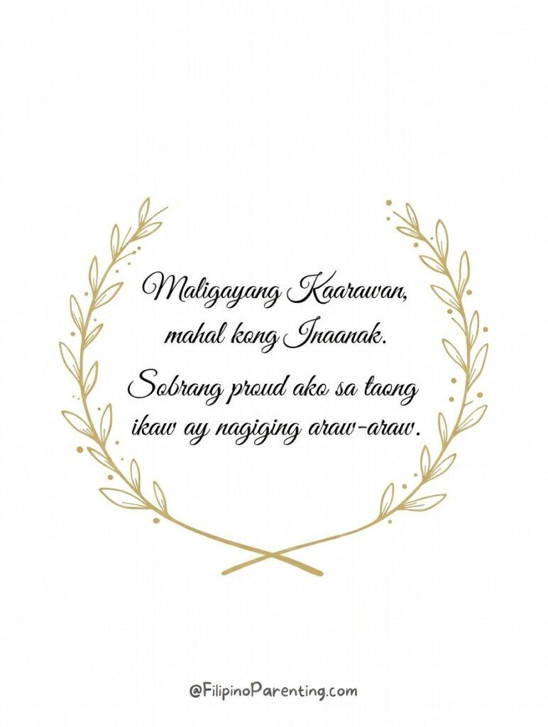 Maligayang Kaarawan Inaanak: 20 Heartfelt Birthday Messages, Wishes, and Quotes Elegant “Maligayang Kaarawan, mahal kong inaanak” birthday quote design featuring a minimalist gold wreath frame—perfect for Filipino birthday greetings, godchild messages, and heartfelt Tagalog wishes.