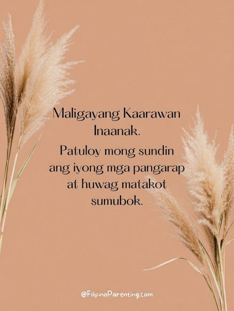 Maligayang Kaarawan Inaanak: 20 Heartfelt Birthday Messages, Wishes, and Quotes Inspirational “Maligayang Kaarawan Inaanak” Tagalog birthday quote with pampas grass aesthetic—heartfelt Filipino godparent message encouraging dreams, courage, and success. Perfect for birthday cards, social media greetings, and godchild wishes.