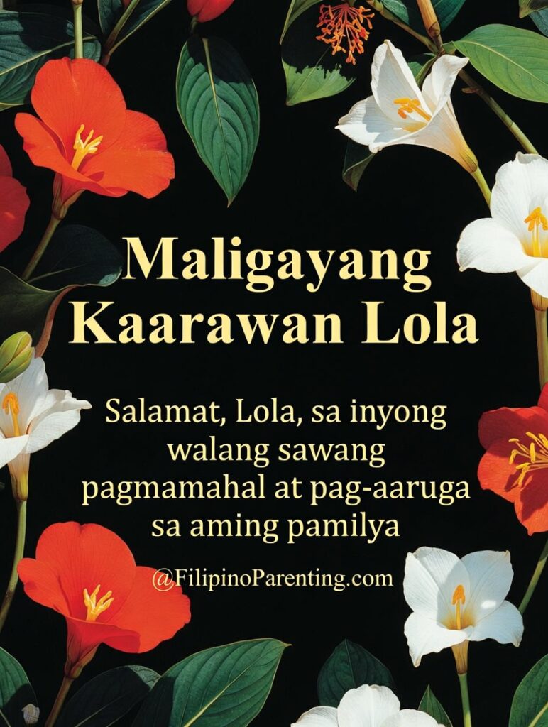 Maligayang Kaarawan Lola: 25 Heartfelt Birthday Messages, Prayers, and Quotes Honor your Filipino grandmother with this stunning vertical birthday poster. A perfect blend of tradition and love featuring "Maligayang Kaarawan Lola" art.