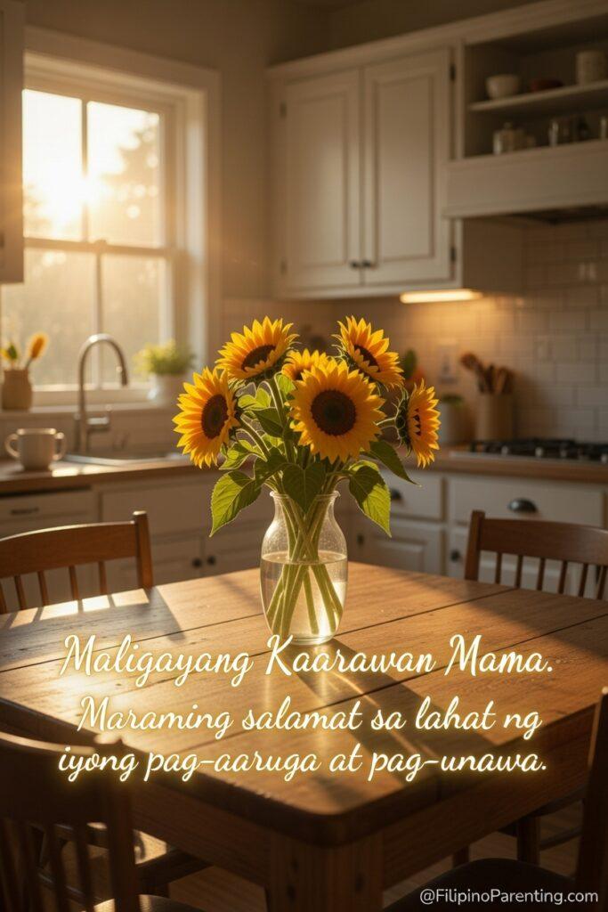 50 Happy Birthday in Tagalog: Words, Greetings, and Examples (Maligayang Kaarawan & Kapanganakan A vibrant birthday poster featuring "Happy Birthday Mom" and "Maligayang Kaarawan Mama." Elegant floral designs and heartfelt typography to make her day special.