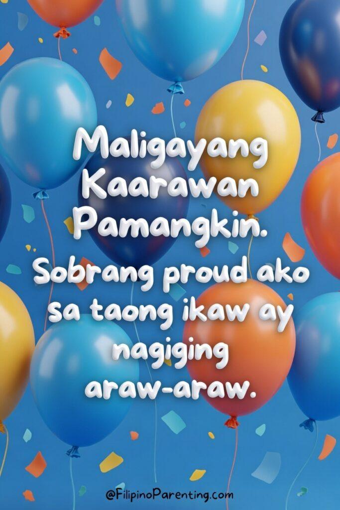 Maligayang Kaarawan Pamangkin: 20 Heartfelt Birthday Messages, Wishes, and Quotes Celebrate your beloved nephew or niece with our beautiful birthday posters! From "Happy Birthday" to "Maligayang Kaarawan Pamangkin," find the perfect design to show your love. High-quality, portrait-style prints for your favorite family member.