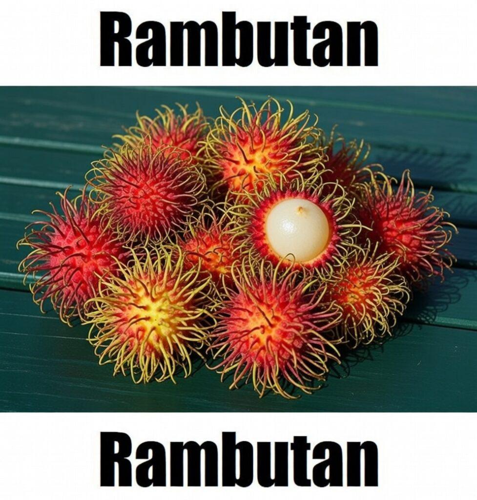 17 Delicious Facts About Rambutan in Tagalog: Meaning, Vocabulary, and Sentence Rambutan in Tagalog is ‘rambutan.’ This simple fruit‑vocabulary image helps learners recognize rambutan and other Filipino fruit names for easy Tagalog learning.