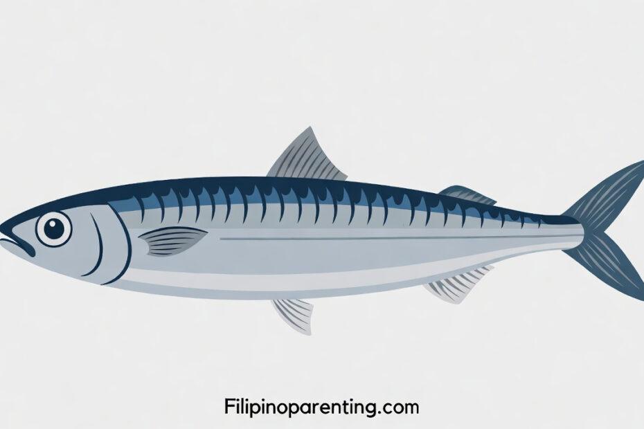 A flat vector illustration of an Anchovy in Tagalog known as Dilis.