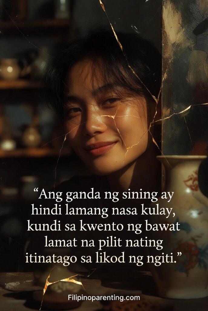 Deep Tagalog Quotes Instagram Captions Soulful: 5 Unforgettable Lines A soulful portrait exploring the beauty of emotional scars and hidden stories.