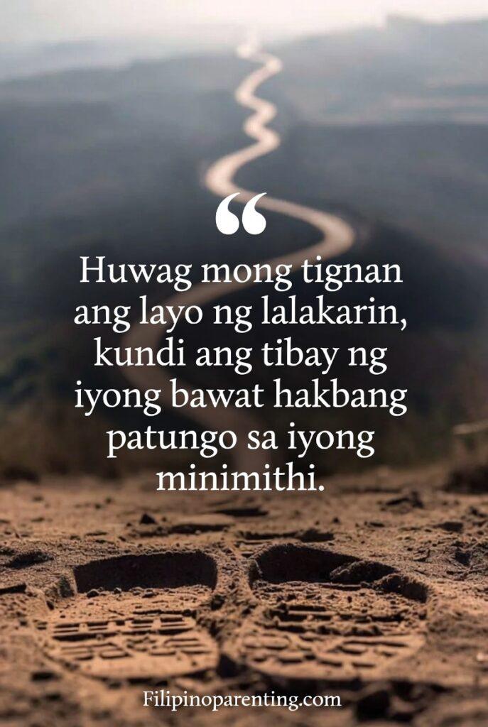 Deep Tagalog Sayings Perseverance Filipino Grit: 5 Unstoppable Truths A long path with strong footsteps symbolizing steady progress.
