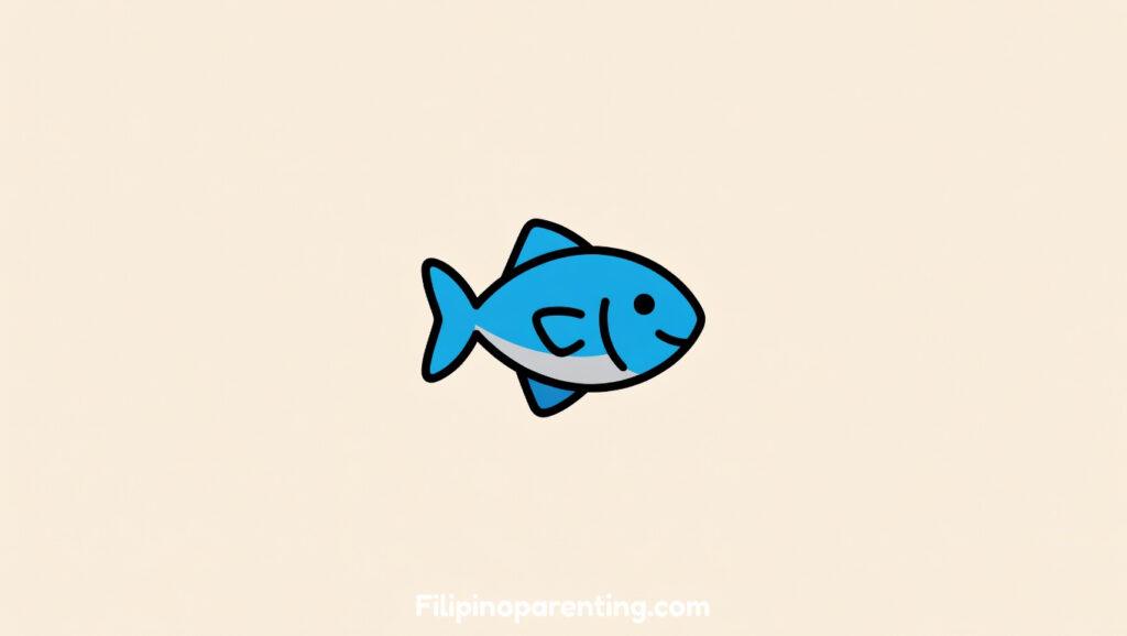 Fish in Tagalog (Isda): Discover 12 Powerful Example Sentences for Ultimate Ocean Knowledge A simple flat color illustration of a Fish in Tagalog for learners.