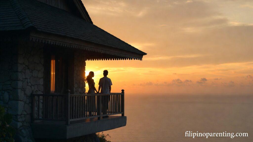 Heartfelt Tagalog Love Quotes Tahanan at Tadhana: 5 Enchanting Truths Silhouettes of a couple at sunset representing Heartfelt Tagalog Love Quotes Tahanan at Tadhana.