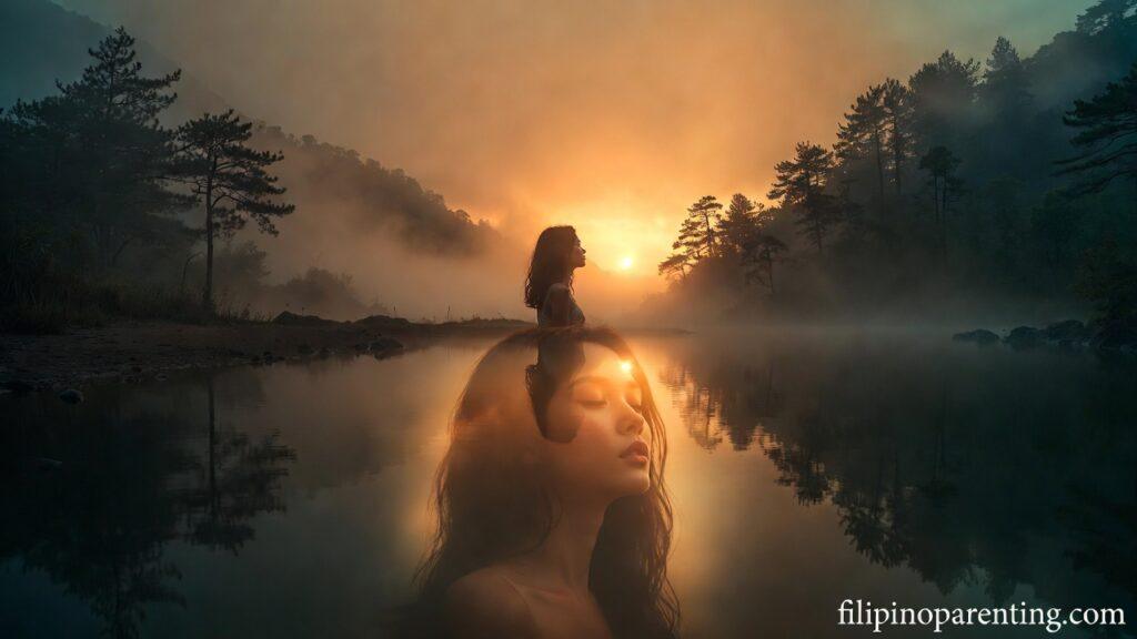 Heartfelt Tagalog Quotes on Being Seen and Soul: 5 Unforgettable Truths A reflection in a mountain lake representing Heartfelt Tagalog Quotes on Being Seen and Soul.
