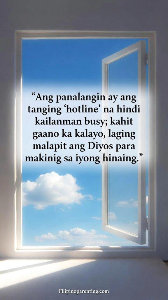 Heartfelt Tagalog Sayings Strength in Prayer: 5 Miraculous Truths An open window with a view of a bright, clear blue sky.