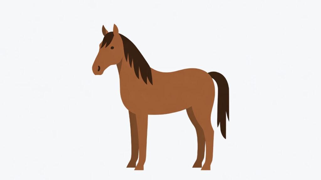 Horse in Tagalog: Unlock 12 Essential Example Sentences for Incredible Animal & Farm Vocabulary Mastery Simple brown horse illustration for learning the Tagalog word Kabayo.