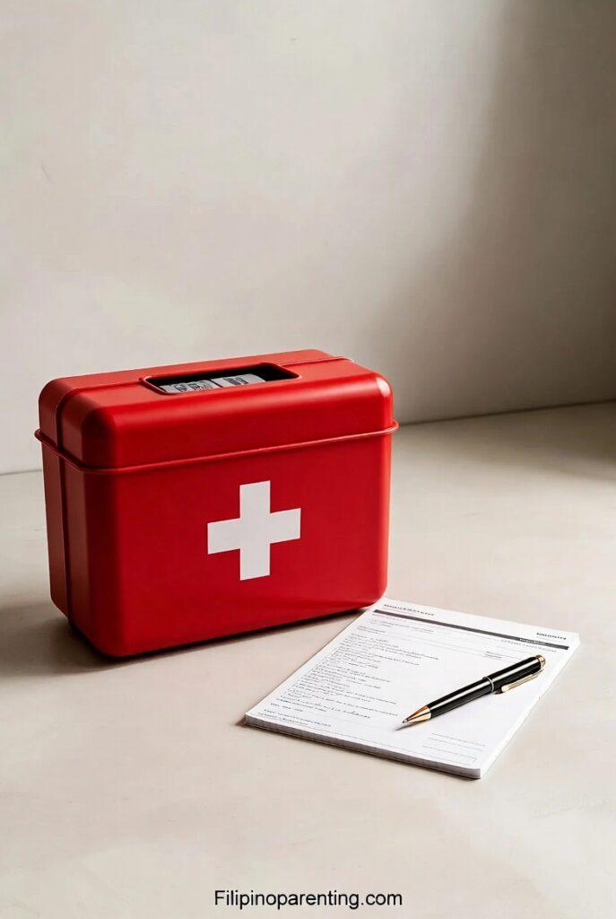 9 Essential Hospital in Tagalog Words to Navigate Medical Care Confidently A first aid kit and prescription pad representing Hospital in Tagalog services