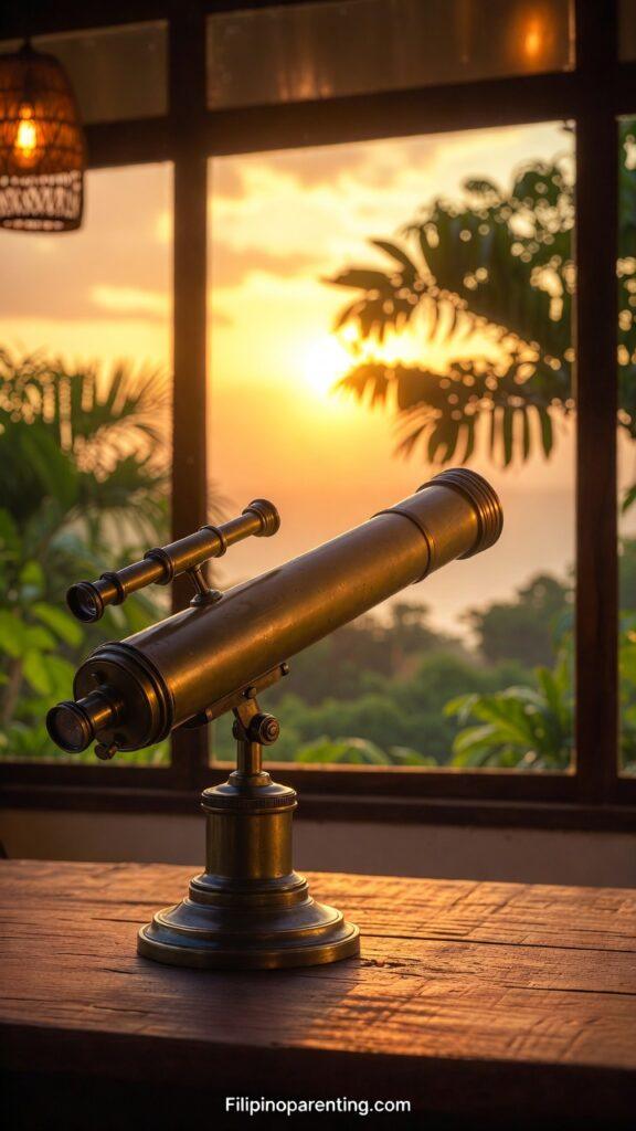 How to Say I See You in Tagalog: 5 Fascinating Facts A visual representation of the phrase I see you in Tagalog featuring a vintage telescope.