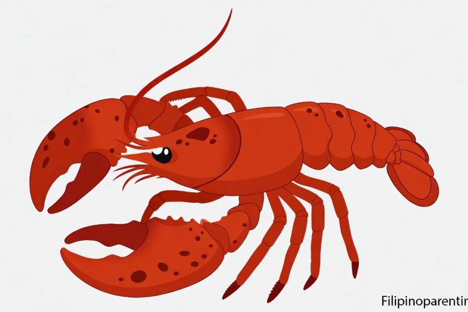 Lobster in Tagalog (Ulang): Discover 12 Powerful Example Sentences for Epic Lobster Luxury A clean flat color illustration of a Lobster in Tagalog called Ulang