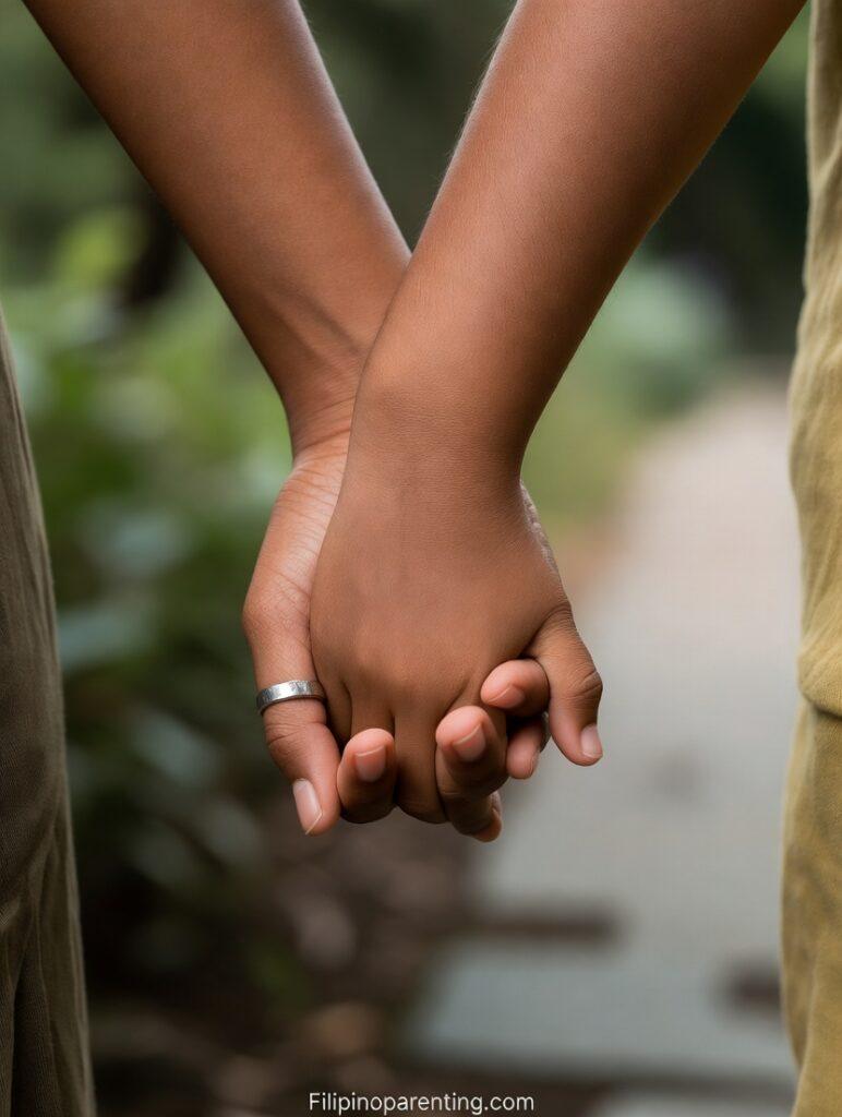 55 Fascinating Body Parts in Tagalog: The Ultimate Guide Mother and Child Holding Hands - Body Parts in Tagalog