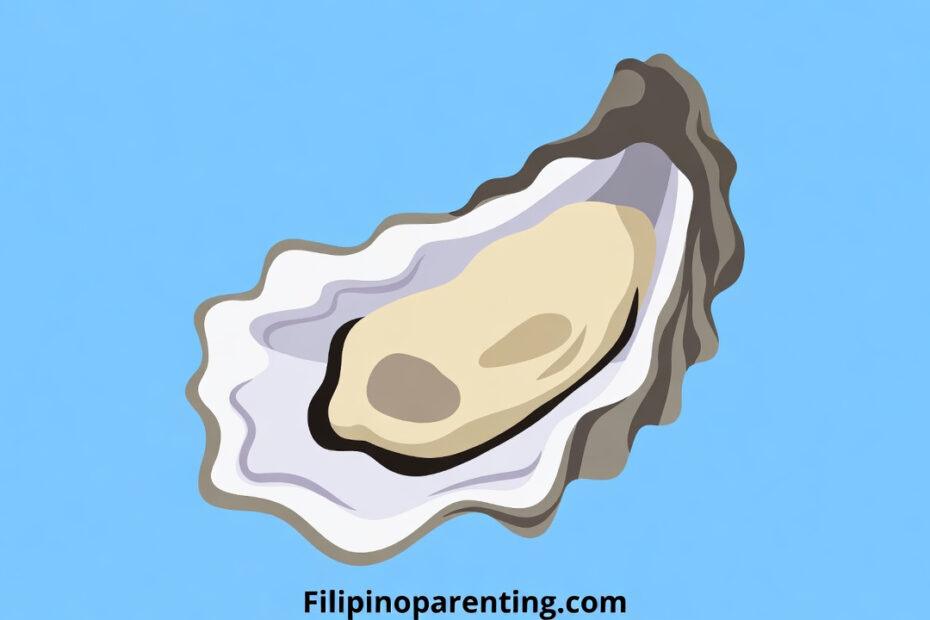 Oyster in Tagalog (Talaba): Unlock 12 Essential Example Sentences for Incredible Oyster Delights Simple flat color illustration of an Oyster in Tagalog known as talaba.