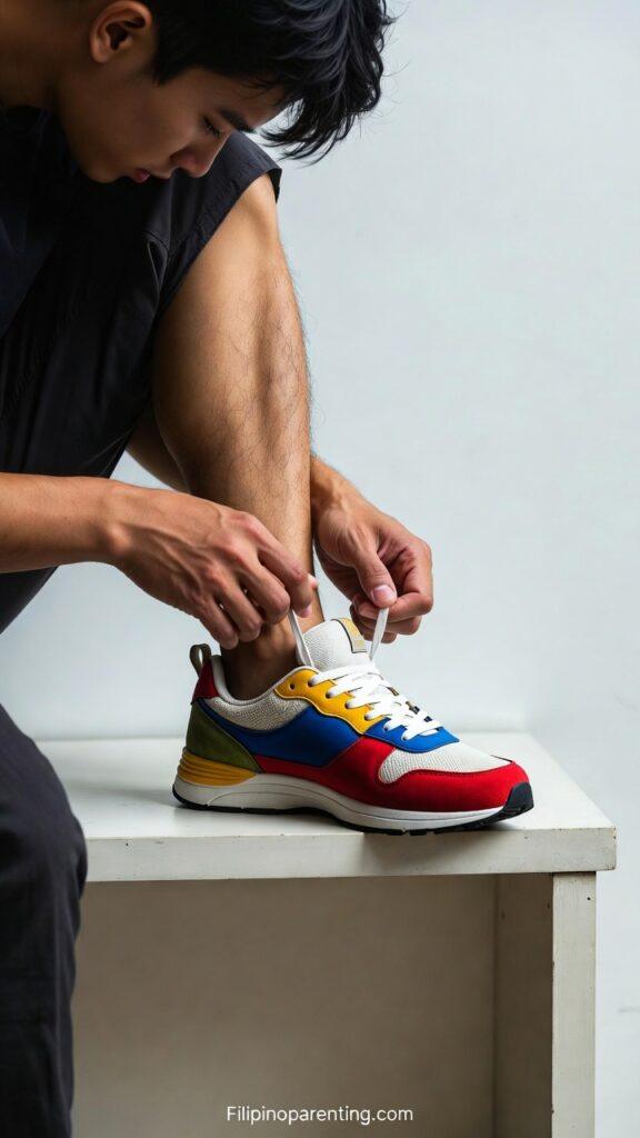 55 Fascinating Body Parts in Tagalog: The Ultimate Guide Person Tying Shoe - Lower Body Parts in Tagalog