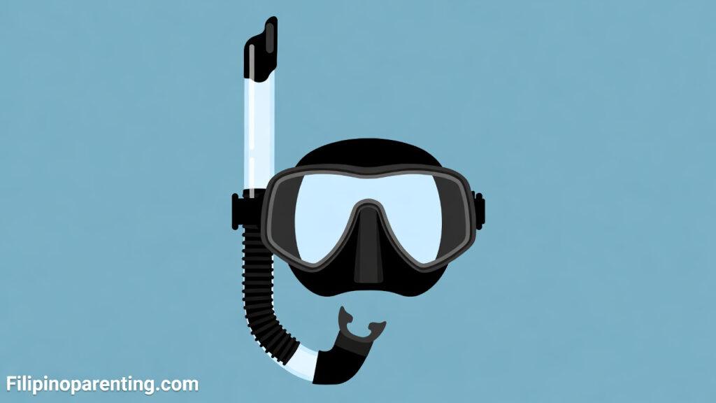 Snorkel in Tagalog: Unlock 12 Essential Example Sentences for Incredible Shallow-Water Adventures Snorkel in Tagalog illustration showing a clean flat design of snorkeling gear for beginners
