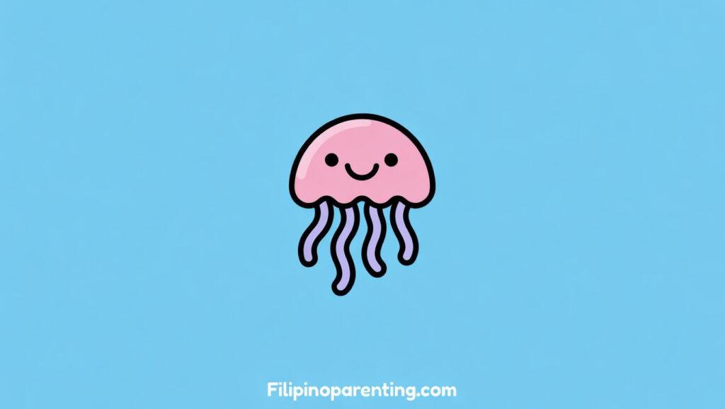 Sting in Tagalog: Unlock 12 Essential Example Sentences for Incredible Marine Safety Mastery A clean flat color illustration of a jellyfish for Sting in Tagalog learners.