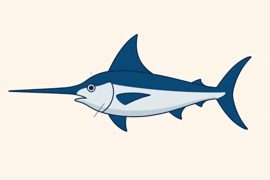 Swordfish in Tagalog (Isdang Espada): Unlock 12 Delicious Example Sentences for Incredible Swordfish Luxury Illustration of a Swordfish (Espada) showing its long flat bill and shark-like dorsal fin.