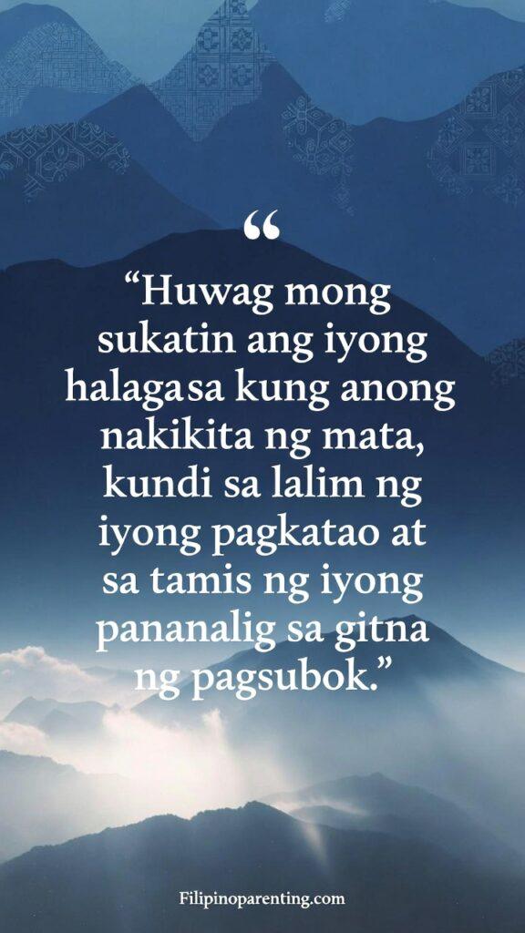 Tagalog Expressions Heart Depth Soul: 5 Inspiring Unshakeable Truths Vertical inspirational image about inner worth and depth of character with ocean‑like tones.