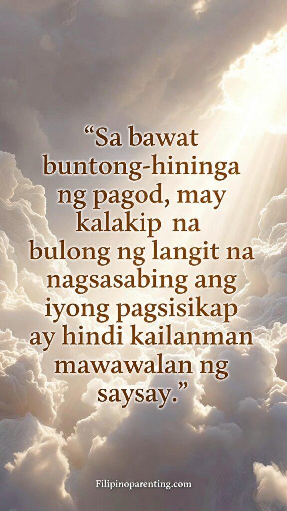Tagalog Expressions Heart Depth Soul: 5 Inspiring Unshakeable Truths Vertical inspirational image about hope and divine encouragement during exhaustion.