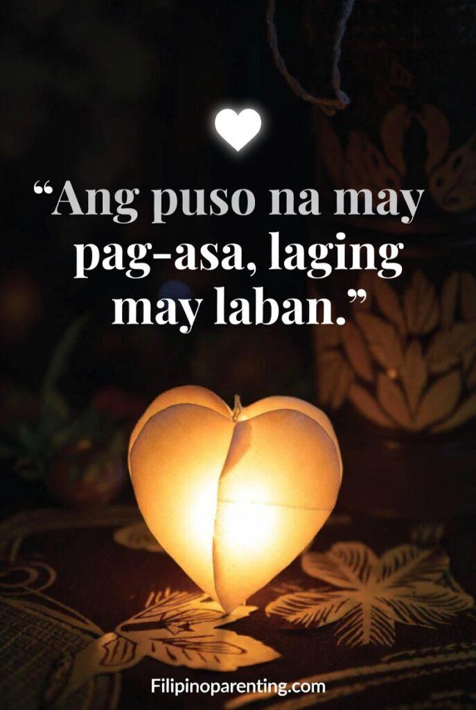 Tagalog Quotes About Inspiration: 5 Unstoppable Truths for Your Soul Inspirational Filipino image with glowing light and Tagalog quote about hope.