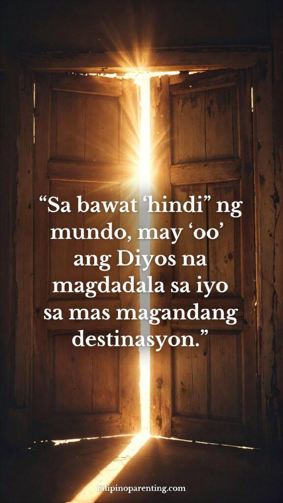 Tagalog Quotes Faith Strengthen Your Soul: 5 Unshakeable Truths A beautiful wooden door slightly ajar with brilliant light streaming through the opening.
