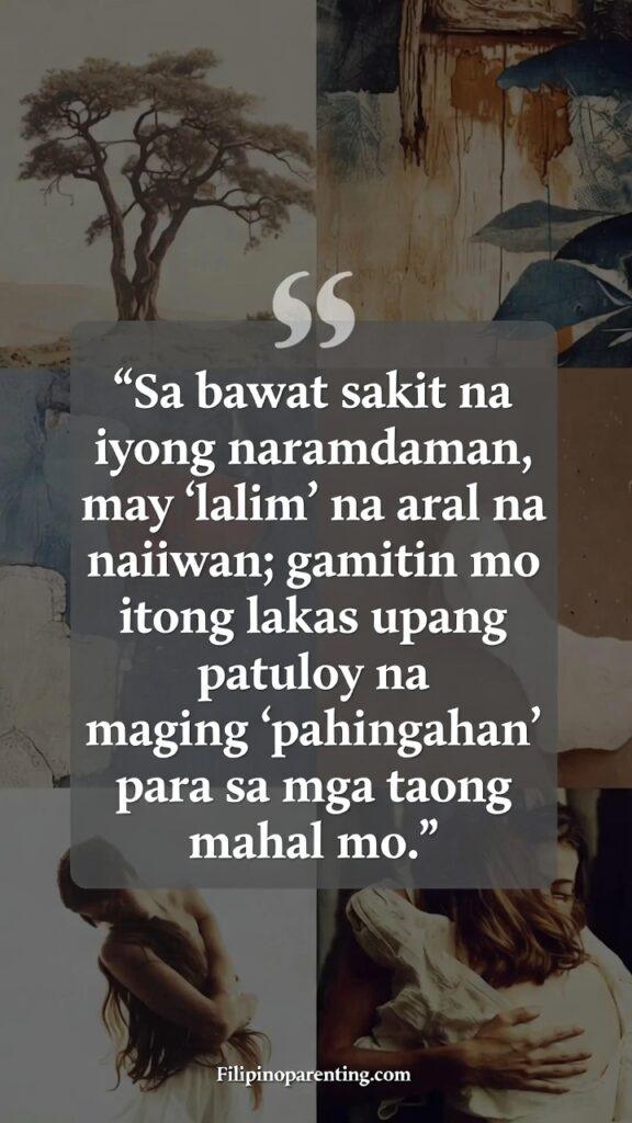 Tagalog Quotes Kahit Masakit Choosing to Love: 5 Unstoppable Truths A deep, emotional Filipino-themed image symbolizing resilience, wisdom, and being a safe place for loved ones.