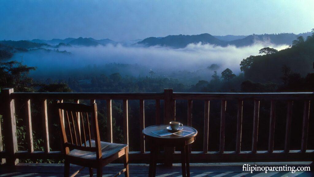 Tagalog Quotes Longing Absence Missing Someone: 5 Unforgettable Truths An empty chair on a balcony at dawn representing Tagalog Quotes Longing Absence Missing Someone.