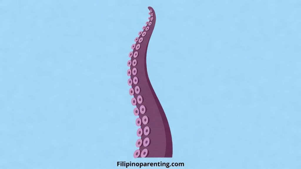 Tentacle in Tagalog: Unlock 12 Essential Example Sentences for Incredible Marine Creature Mastery Tentacle in Tagalog illustration showing a purple octopus arm with suckers