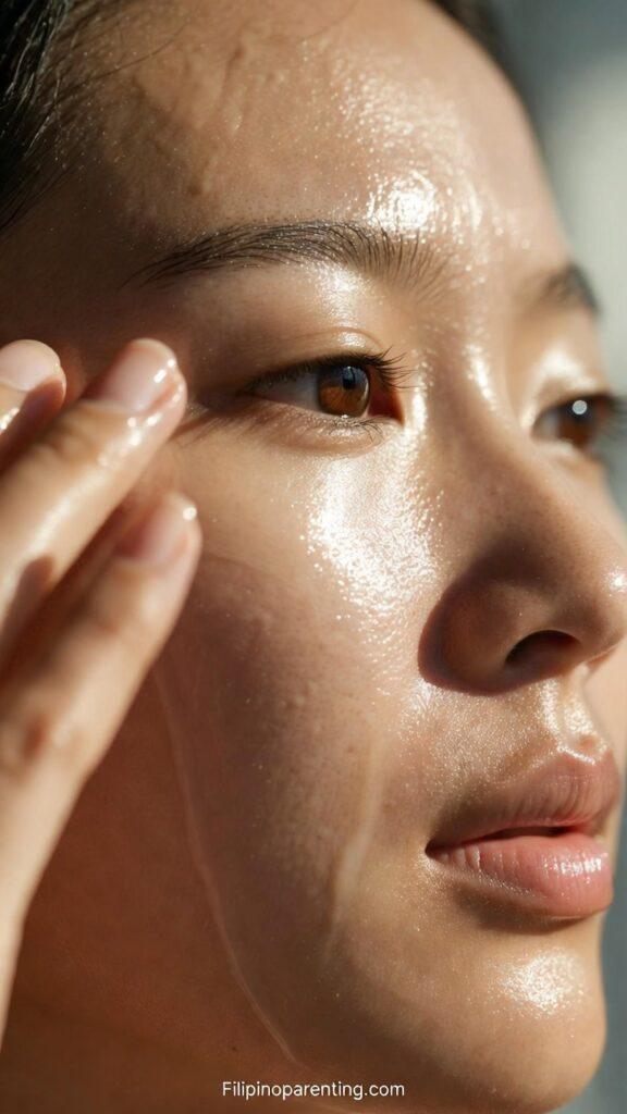7 Amazing Facts About the Forehead in Tagalog (Noo) for Success A person applying skincare cream to their forehead in Tagalog noo area
