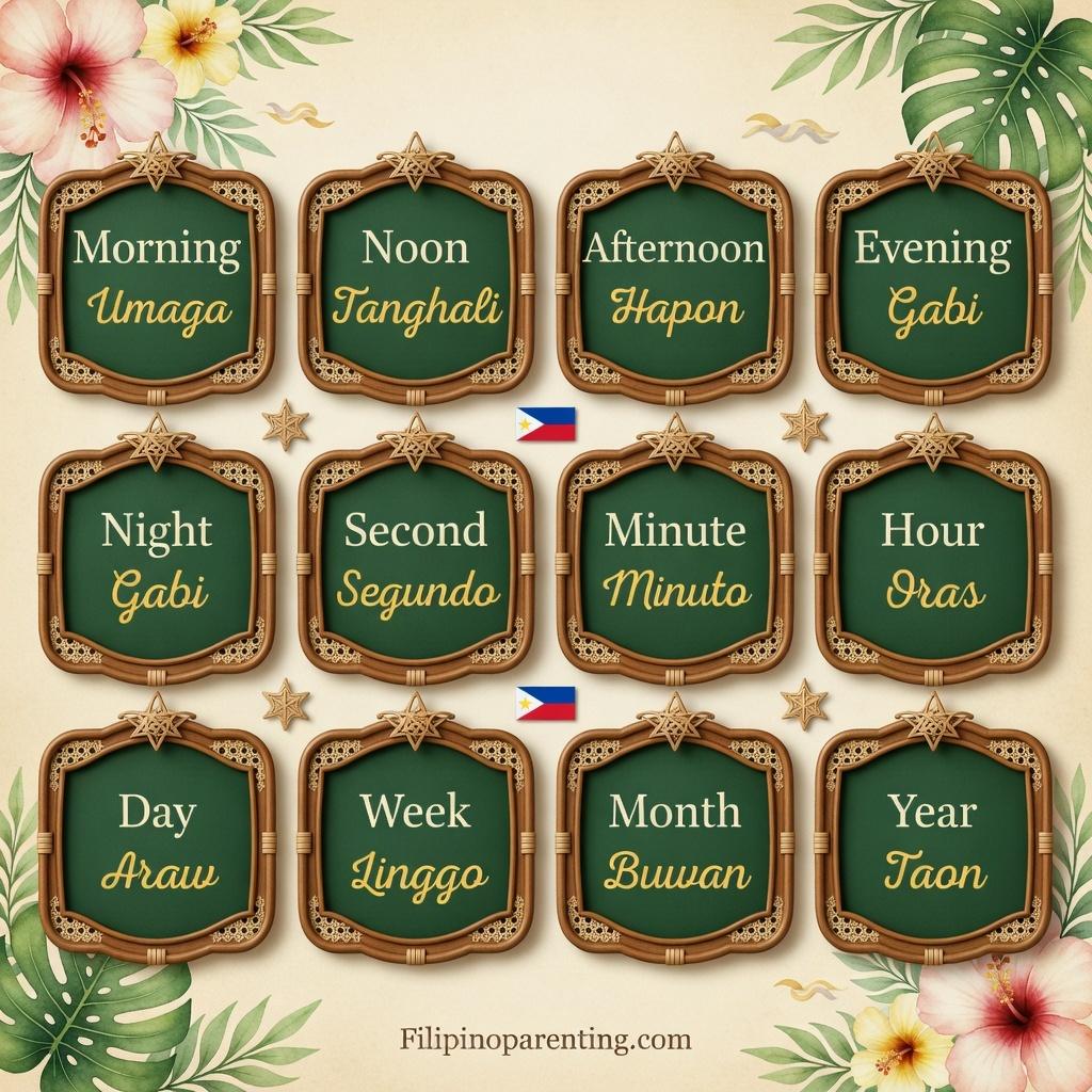 14 Amazing Time in Tagalog Words: Mga Panahon ng Araw, Linggo, Buwan, at Taon Time in Tagalog