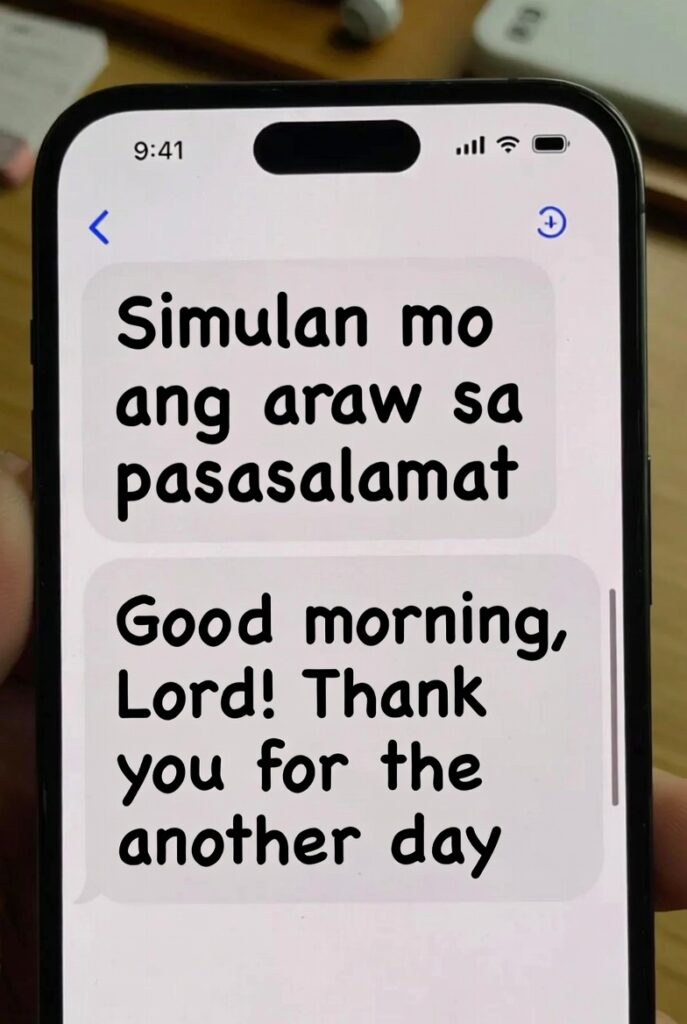 6 Tagalog Morning Motivational Quotes to Inspire a Positive and Powerful Start A calming Tagalog morning motivational quote to inspire gratitude: ‘Simulan mo ang araw sa pasasalamat.’ Discover uplifting Filipino reminders that encourage positivity, mindfulness, and a hopeful start to every morning. From filipinoparenting.com.